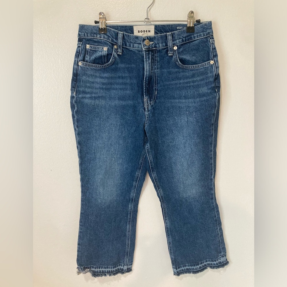 Boden Mid-Rise Baby Kick Cropped Jeans Size 29
